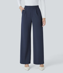 Halara Flex™ High Waisted Pocket Straight Leg Crepe Work Pants