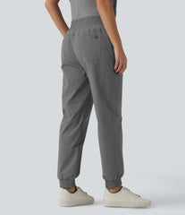 Mid Rise Drawstring Casual Cargo Joggers with Pockets