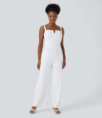 SoftlyZero™ Airy Tie Pocket InstantCool Jumpsuit-UPF50+