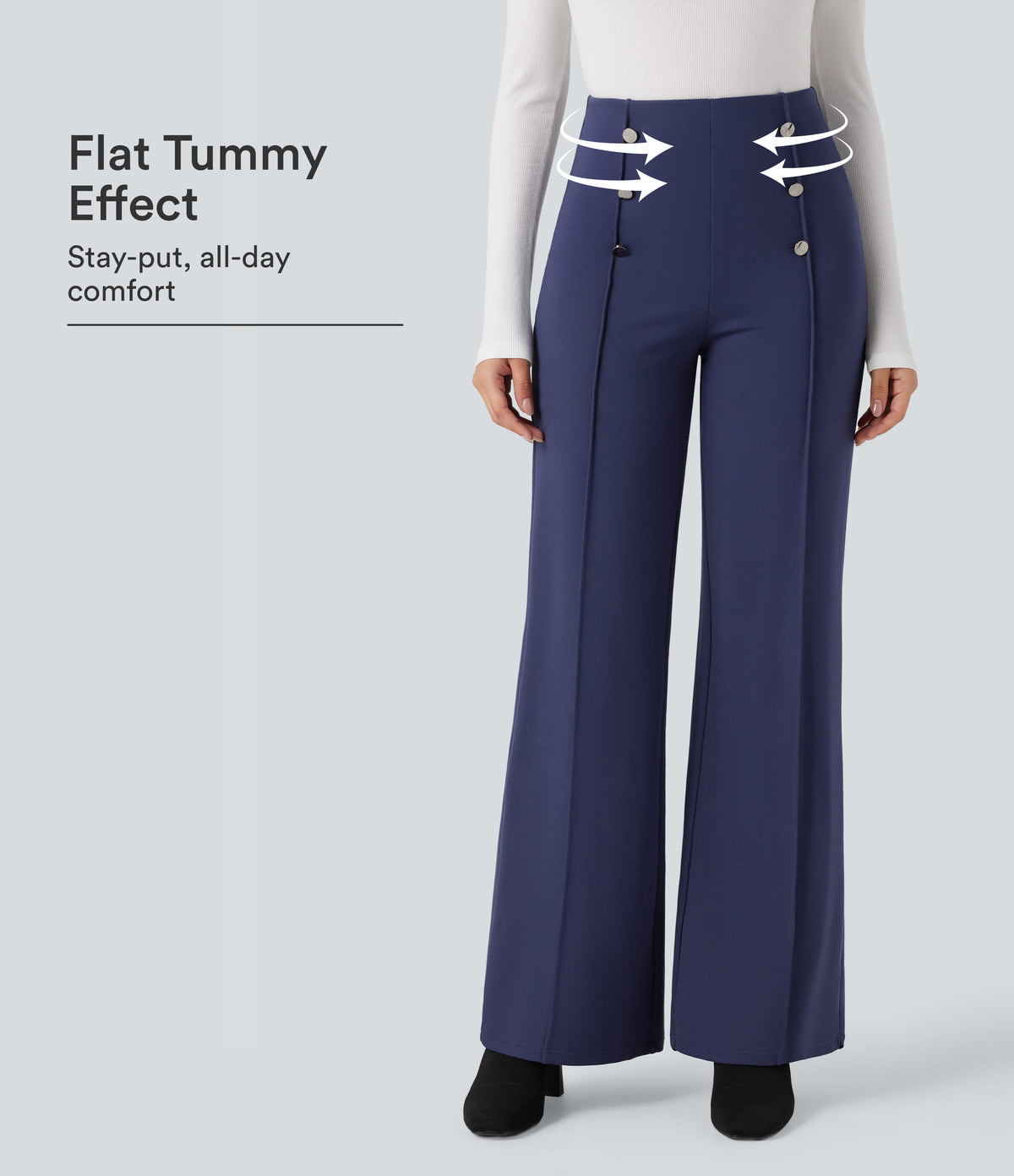 Halara Flex™ High Waisted Tummy Control Wide Leg Work Pants