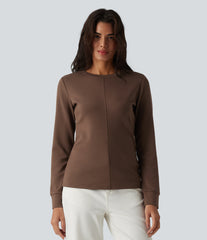 SpacerTek™ Round Neck Long Sleeve Casual Sweatshirt