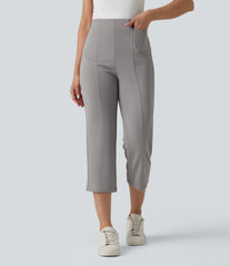 Halara Flex™ High Waisted Straight Leg Cropped Work Pants with Pockets
