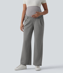 Halara Flex™ DayStretch Super High Waisted Straight Leg Work Maternity Pants with Pockets