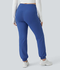 Plus Size SoftlyZero™ High Waisted Tummy Control Dance Balloon Joggers with Pockets-UPF50+