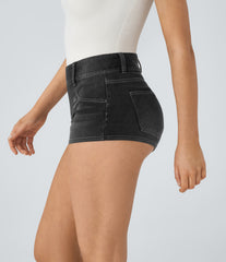 Halara Flex™ Mid Rise Pocket Denim Casual Shorts