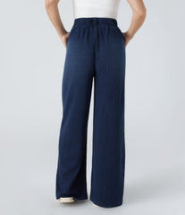 Halara Flex™ High Waisted Pocket Baggy Wide Leg Casual Jeans