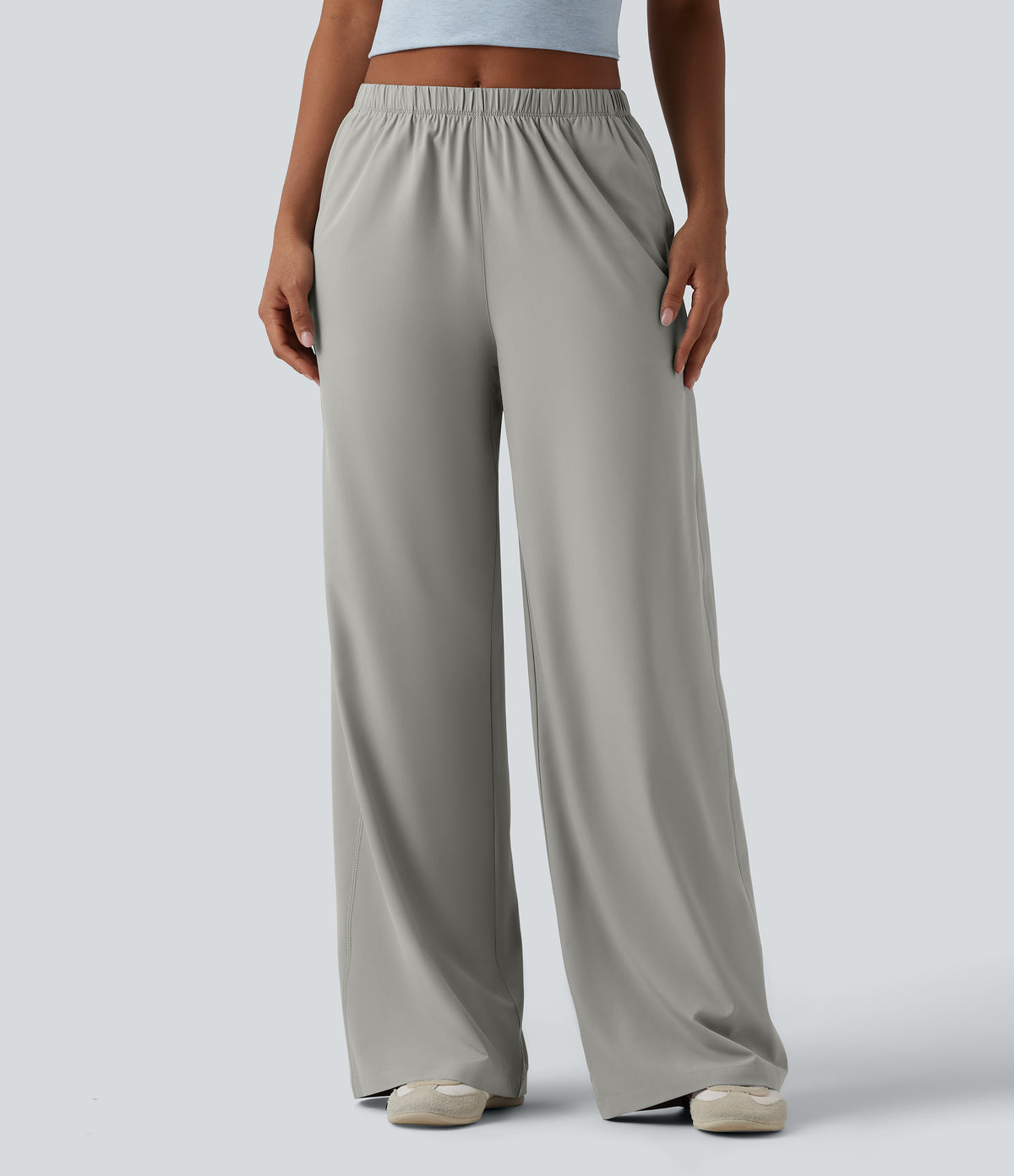 Breezeful™ Mid Rise Quick Dry Casual Straight Leg Pants with Pockets