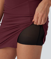 Patitoff™ Flow Pet Hair Resistant High Waisted Tummy Control 2-in-1 Bodycon Midi Casual Skirt