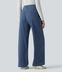 Halara Flex™ High Waisted Straight Leg Casual Jeans with Pockets