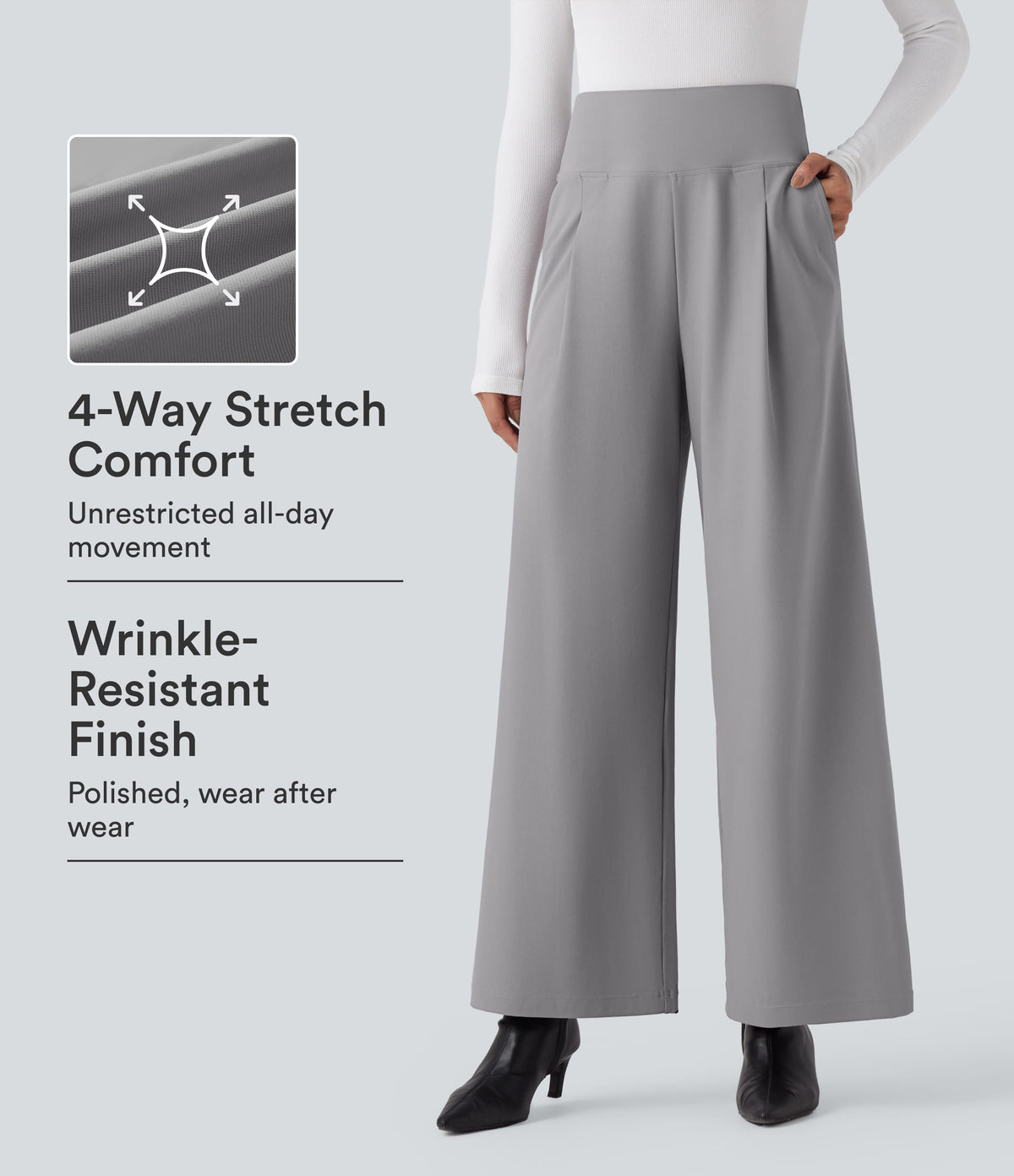 Halara Flex™ High Waisted Twill Work Baggy Pants with Pockets