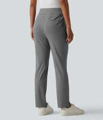 High Waisted Tapered Golf Pants with Pockets