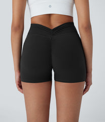 Halara UltraSculpt™ High Waisted Tummy Control Butt Lifting Ruched Shaping Yoga Biker Shorts 3'' with Pockets