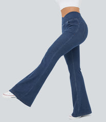Halara Flex™ High Waisted Crossover Pocket InstantCool Washed Casual Jeans