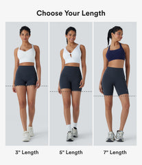 Halara UltraSculpt™ High Waisted Tummy Control Butt Lifting Ruched Shaping Yoga Biker Shorts 7'' with Pockets