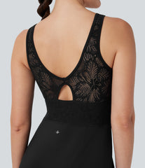 SoftlyZero™ Airy Contrast Lace 2-in-1 InstantCool Tennis Active Dress with Pocket-UPF50+