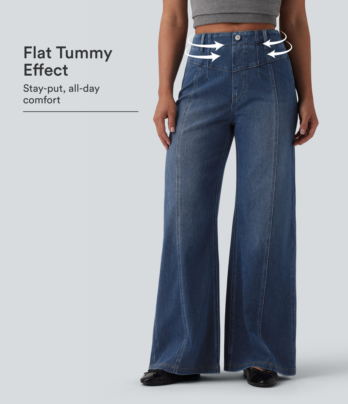 Halara Flex™ High Waisted Tummy Control Casual Jeans