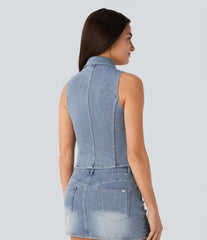 Halara Flex™ Denim Cropped Casual Tank Top