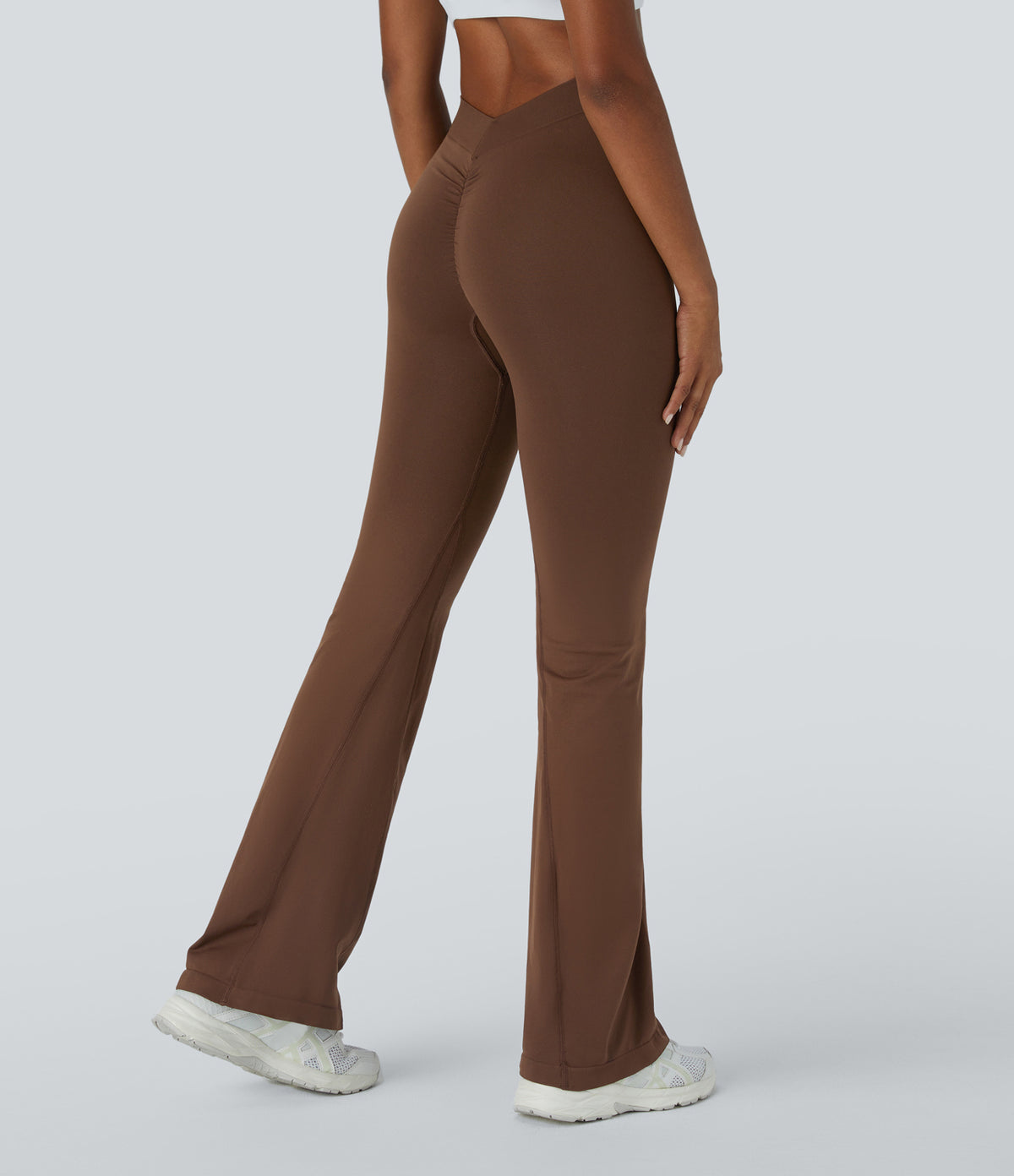 OneForm Seamless Flow High Waisted Ruched Yoga Flare Leggings