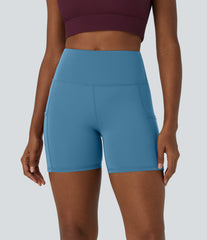 Patitoff™ Pet Hair Resistant High Waisted Pocket Biker Shorts 5''