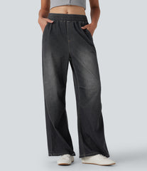 Halara Flex™ Mid Rise Casual Baggy Sweatpants Jeans with Pockets
