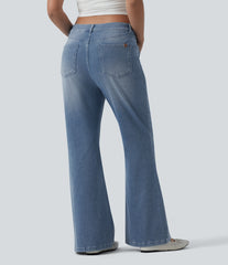 Halara Flex™ Mid Rise Casual Flare Jeans with Pockets