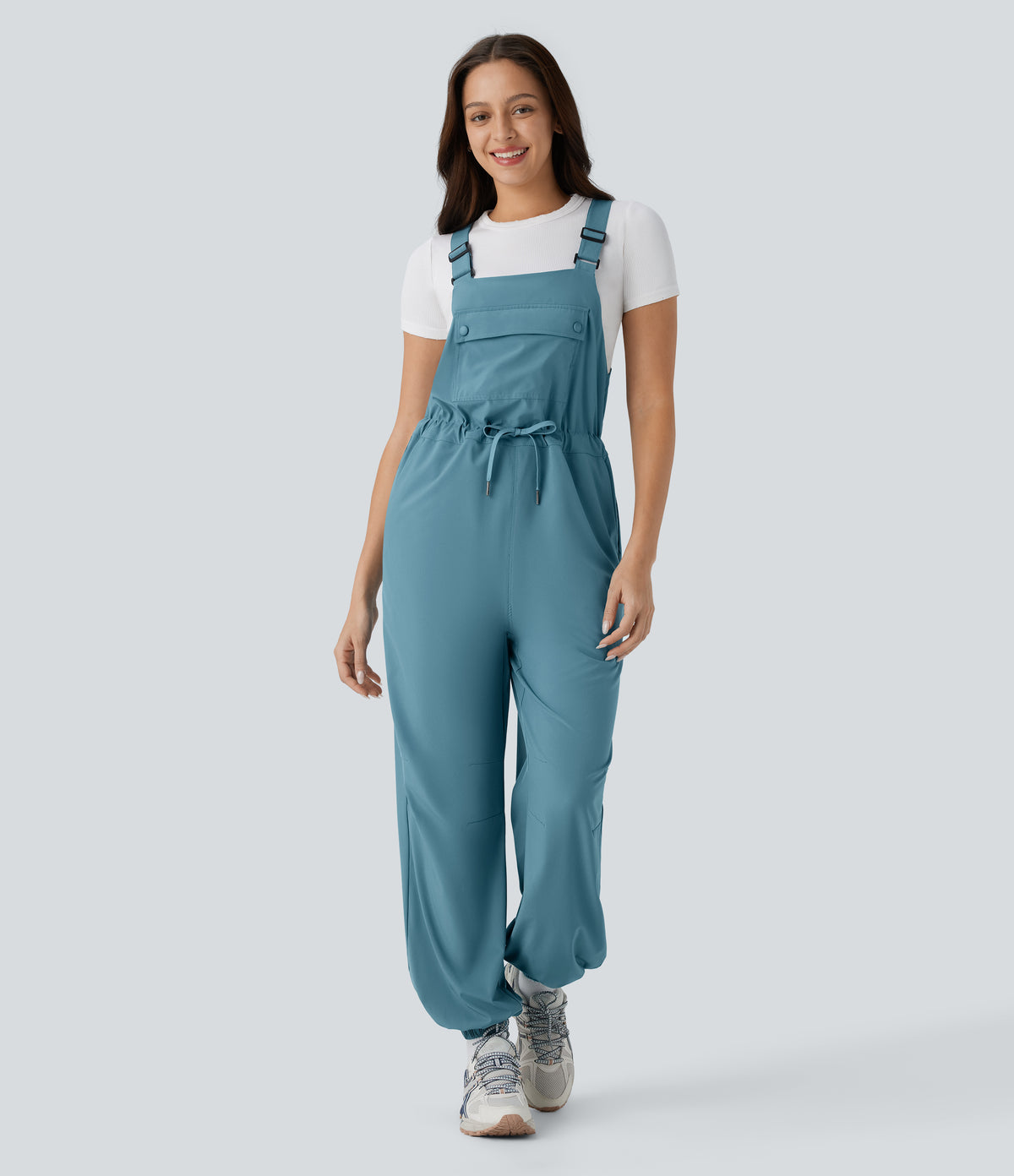 Breezeful™ Drawstring Pockets Quick Dry Hiking Jogger Cargo Overalls
