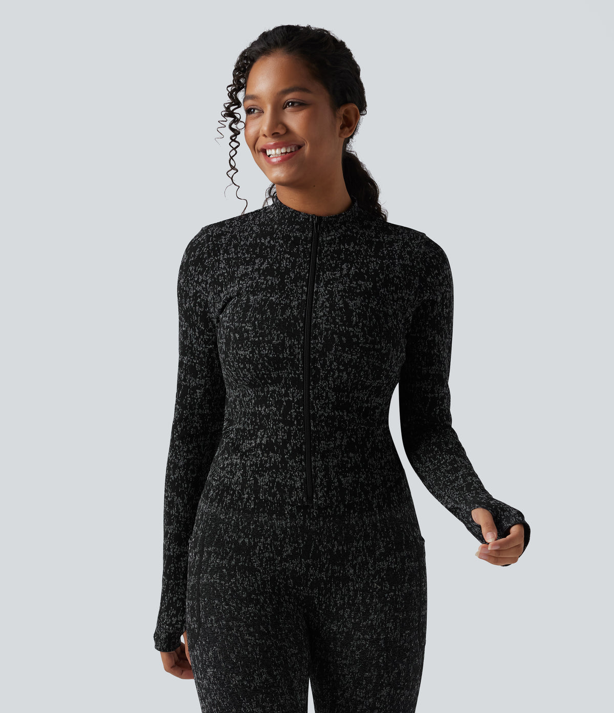 OneForm Seamless Flow Zipper Long Sleeve Thumb Hole Yoga Jacket