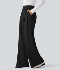 Halara Flex™ High Waisted Tummy Control Crepe Work Straight Leg Pants with Pockets