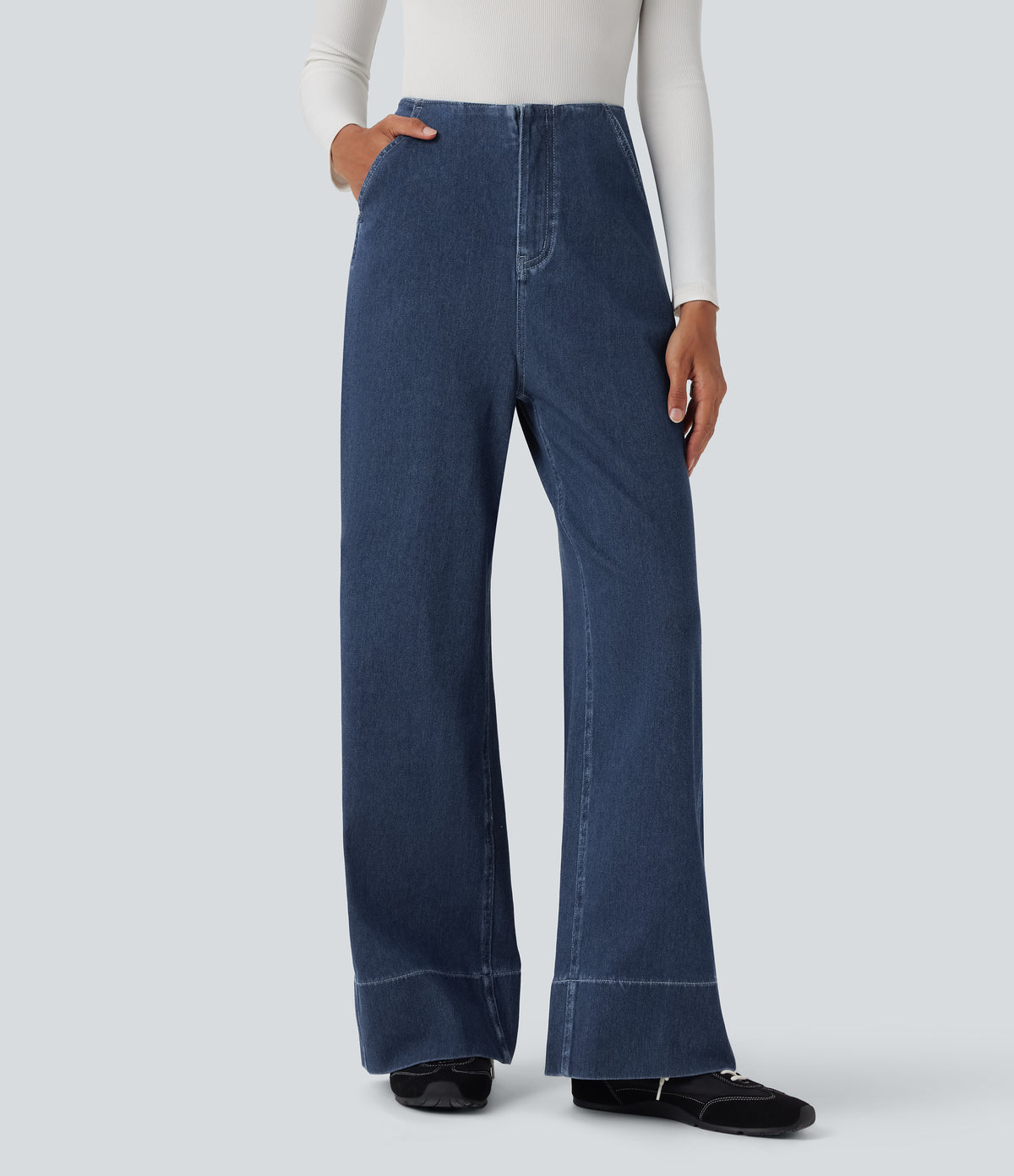 Halara Flex™ High Waisted Casual Baggy Jeans with Pockets