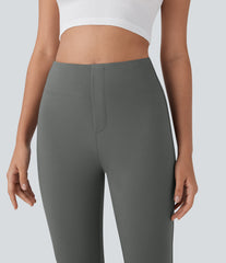 High Waisted Pocket Pedal Pusher Casual Pants