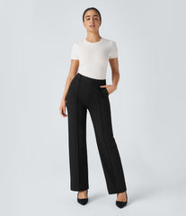 Halara Flex™ High Waisted Zipper Pocket Straight Leg Work Pants