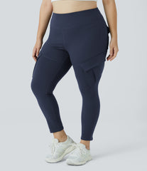 DayStretch High Waisted Cargo Pocket Skinny Yoga Plus Size 7/8 Leggings