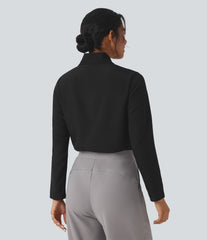 Wrinkle-resistant Scarf Neck Long Sleeve Work Shirt