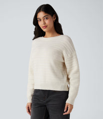 Long Sleeve Tie Back Work Sweater