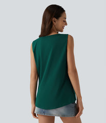 Square Neck Casual Tank Top