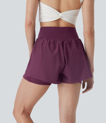 Breezeful™ High Waisted 2-in-1 Quick Dry Workout Shorts with Pockets