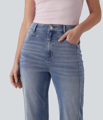 Halara Flex™ High Waisted Casual Straight Leg Jeans with Pockets