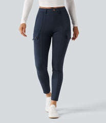 DayStretch High Waisted Butt Lifting Shaping Casual Cargo Pants with Pockets