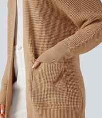 Long Sleeve Casual Cardigan with Pockets