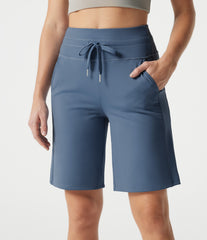 SoftlyZero™ Plush High Waisted Drawstring Workout Shorts with Pockets