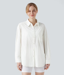 Roll-Up Long Sleeve Hiking Shirt with Pocket-UPF50+