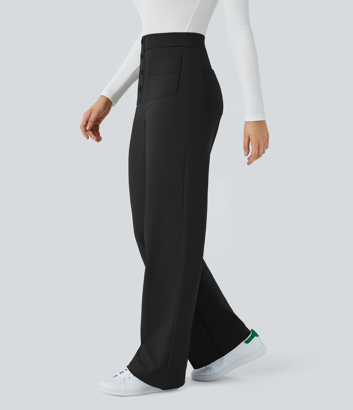 SoftlyZero™ Plush Thermal High Waisted Pockets Straight Leg Casual Pants