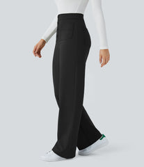 SoftlyZero™ Plush Thermal High Waisted Pockets Straight Leg Casual Pants