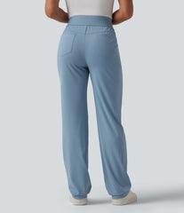 High Waisted Quick Dry Golf Pants with Pockets-Golf Tee-UPF40+