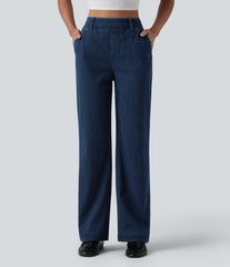 Halara Flex™ High Waisted Straight Leg Casual Jeans with Pockets