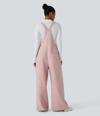 Pockets Casual Teddy Overalls