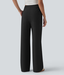 Halara Flex™ DayStretch Asymmetric High Waisted Work Baggy Pants with Pockets