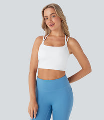 SoftlyZero™ Plush Low Support Double Straps Yoga Sports Bra A-D Cups