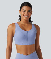 Halara UltraSculpt™ Medium Support Built-in Bra Zip Yoga Sports Bra