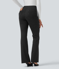 Halara Flex™ High Waisted Striped Work Flare Pants with Pockets